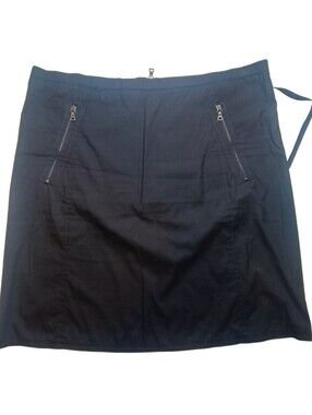 VINTAGE Y2K PRADA SPORT Cotton-Nylon Utility Zipper Mini Skirt IT 44